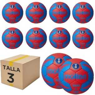 Pack 10 Balones Molten 3200 Talla 3 Azul-Rojo